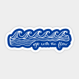 Go With The Flow - Waves - Hand Lettering Sticker